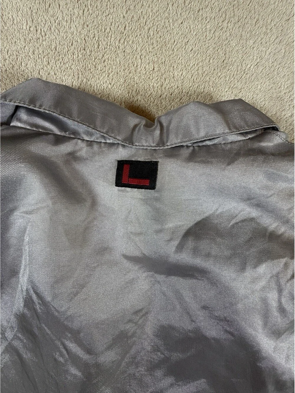 Vintage FUBU The Collection Jacket Youth M 8-10 Silver 05 Y2K Hip Hop 90s